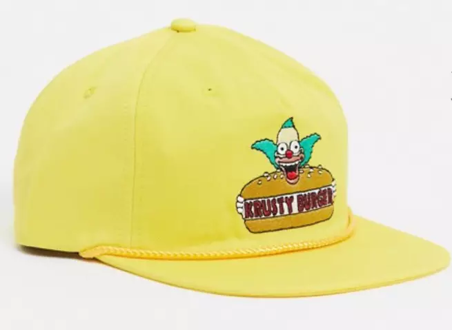 Vans X The Simpsons Krusty snapback cap.