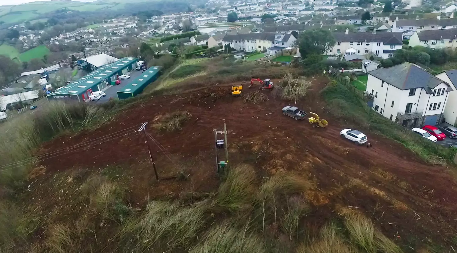 Locals sent a drone up to see if there was any activity on the site.