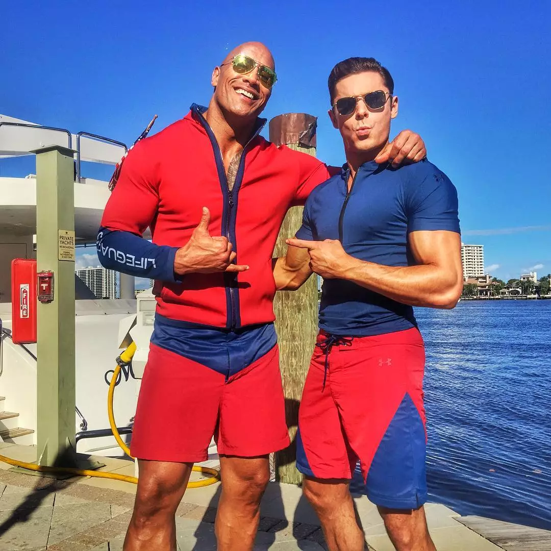 The Rock Proves He's The People's Champ By Posting Snaps From The Set Of 'Baywatch' 