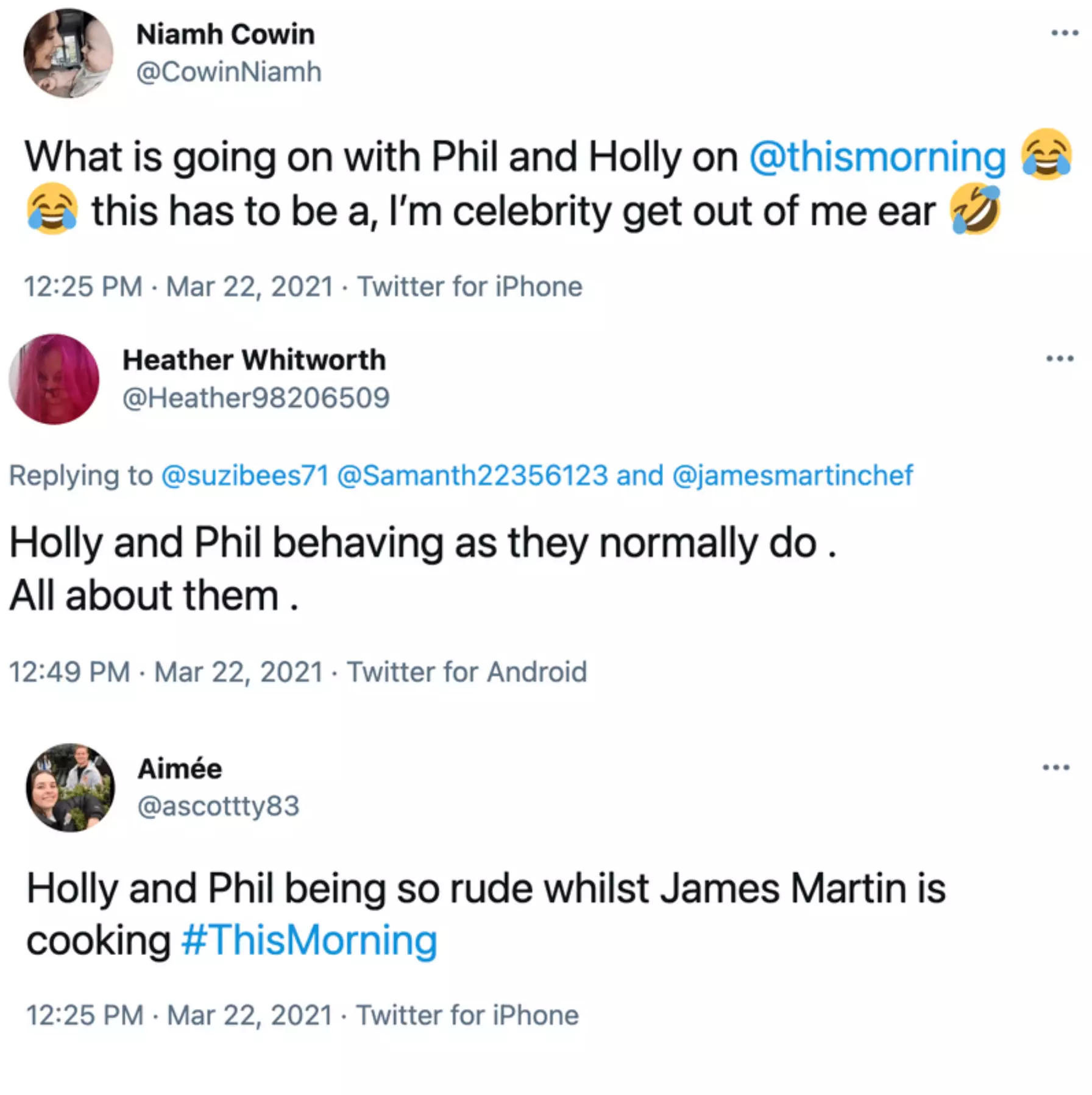 Viewers flocked to Twitter to discuss Holly and Phillip's behaviour (