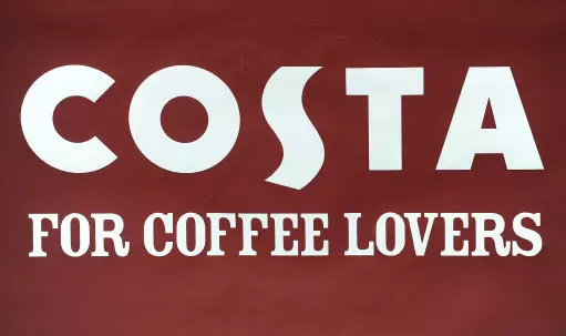 General view of a Costa coffee shop.
