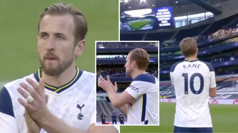 Harry Kane Looked Emotional As He Applauded Tottenham Fans On His Own At Full-Time 