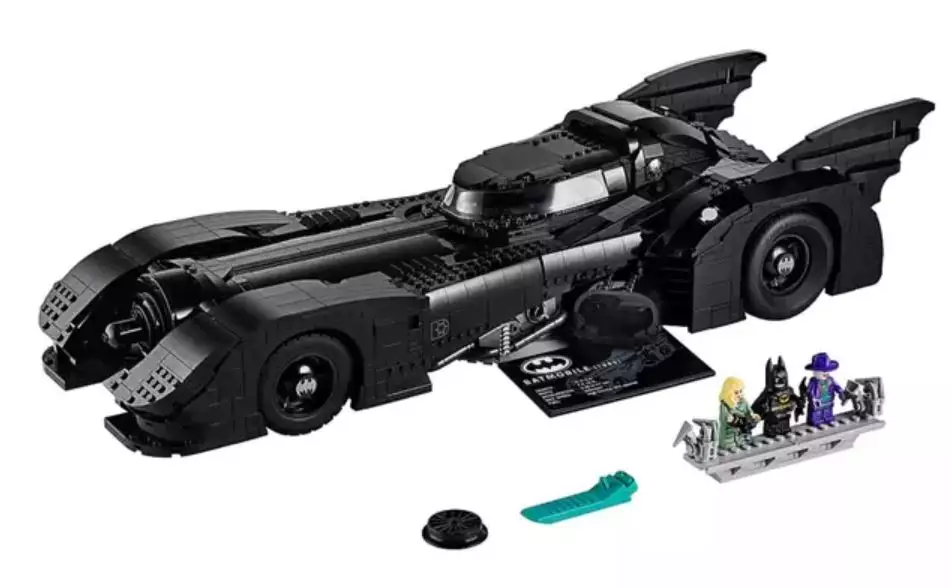 Michael Keaton's Batmobile is also available.