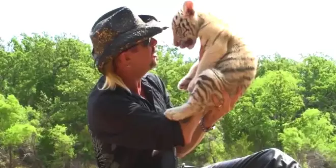 Joe and his (adorable) tiger cub.