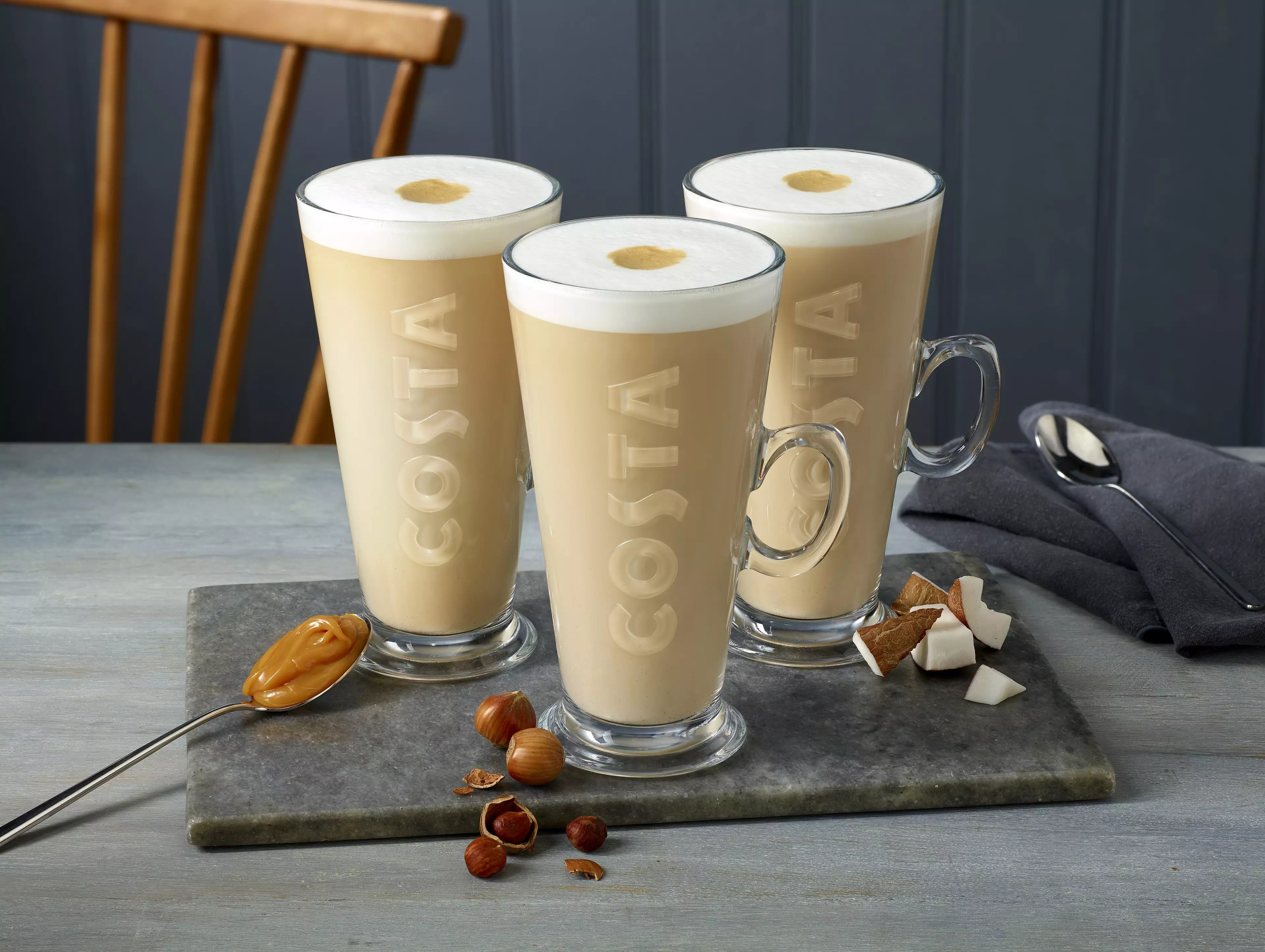 The Caramel Oat Latte+, Vanilla Coconut Latte+ and Hazlenut Almond Latte+ (