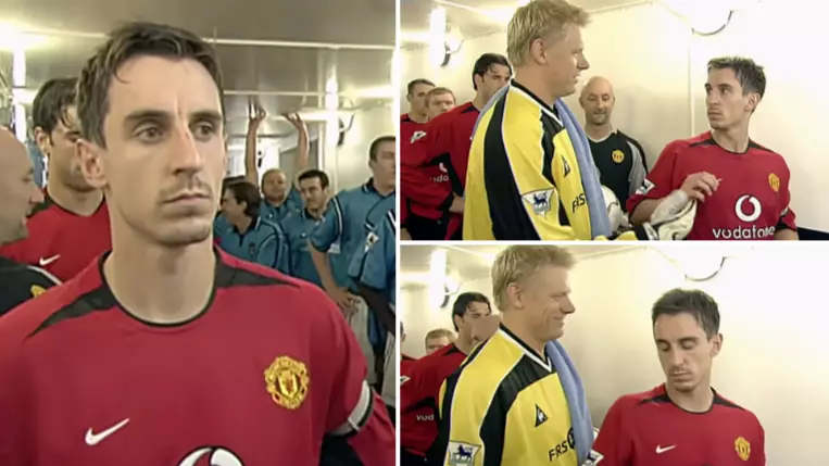 When Gary Neville Refused Handshake With Peter Schmeichel In The Tunnel Before Manchester Derby