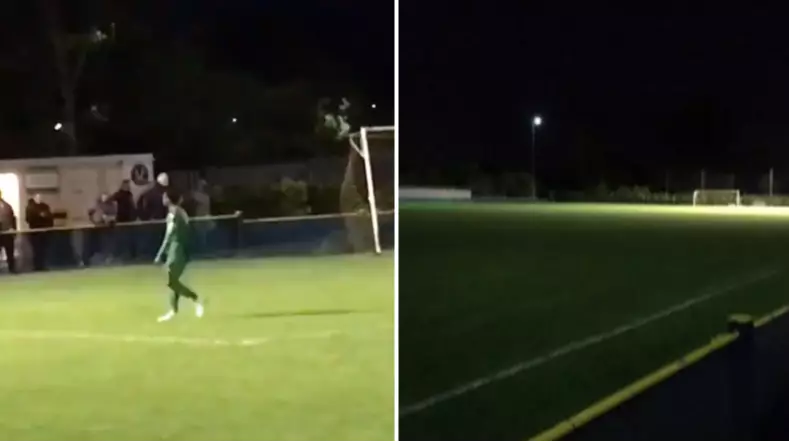 Non-League Player Turns Off Floodlights After Being Shown Red Card