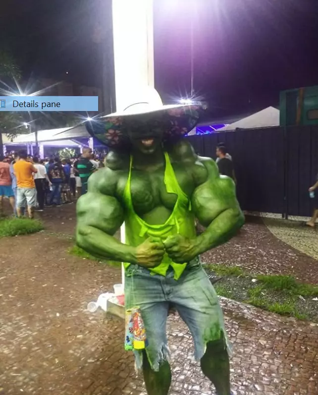 The Brazilian Hulk likes to paint himself green.