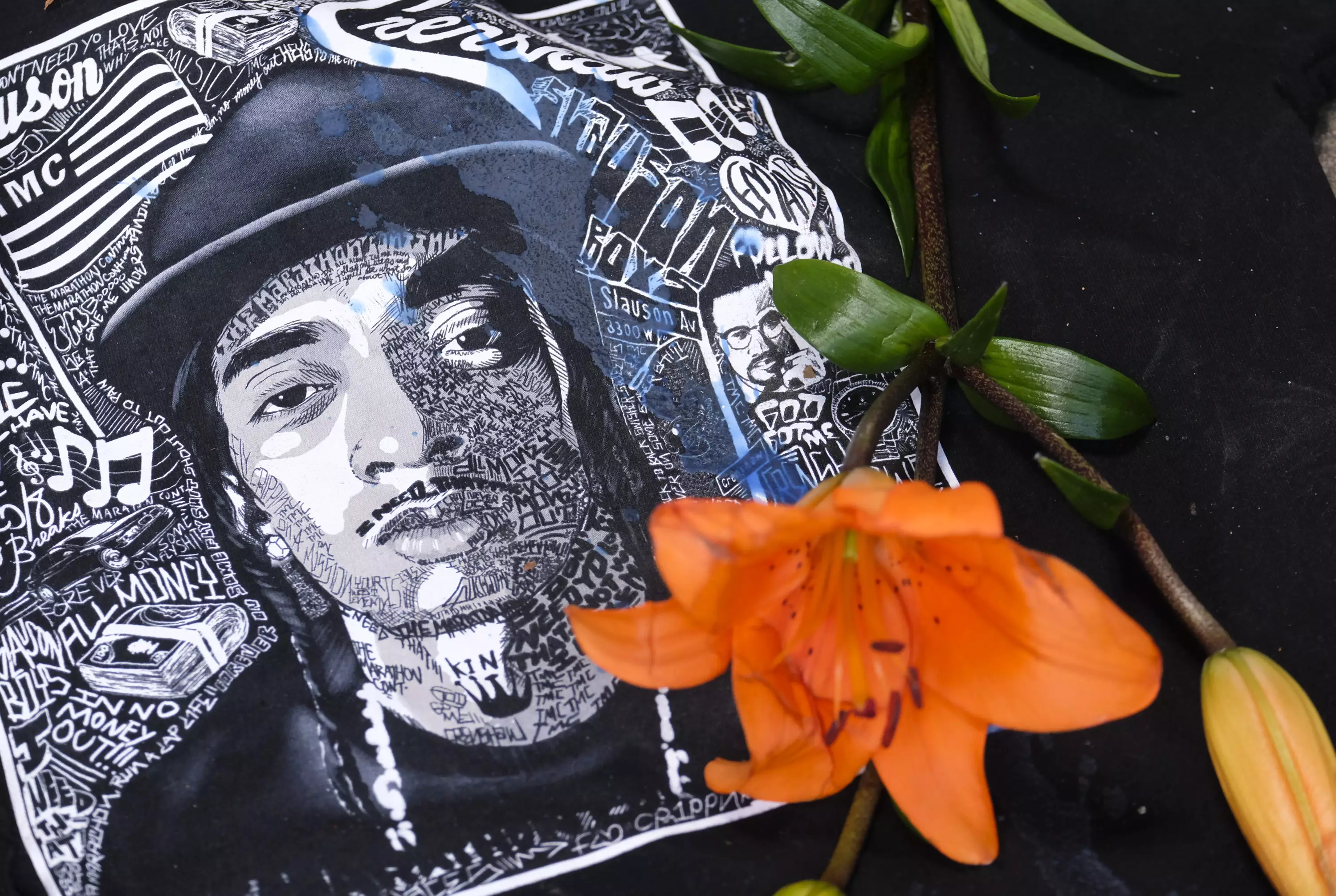A tribute left for Nipsey Hussle (