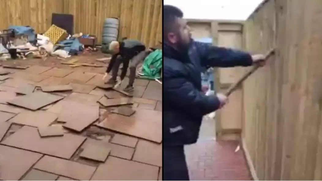 Workmen Rip Up Patio With Sledgehammer After Customer 'Doesn't Pay £7,000'