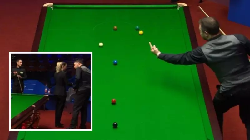 The Incredible Moment Snooker Player Stuck His Middle Finger Up At The White Ball