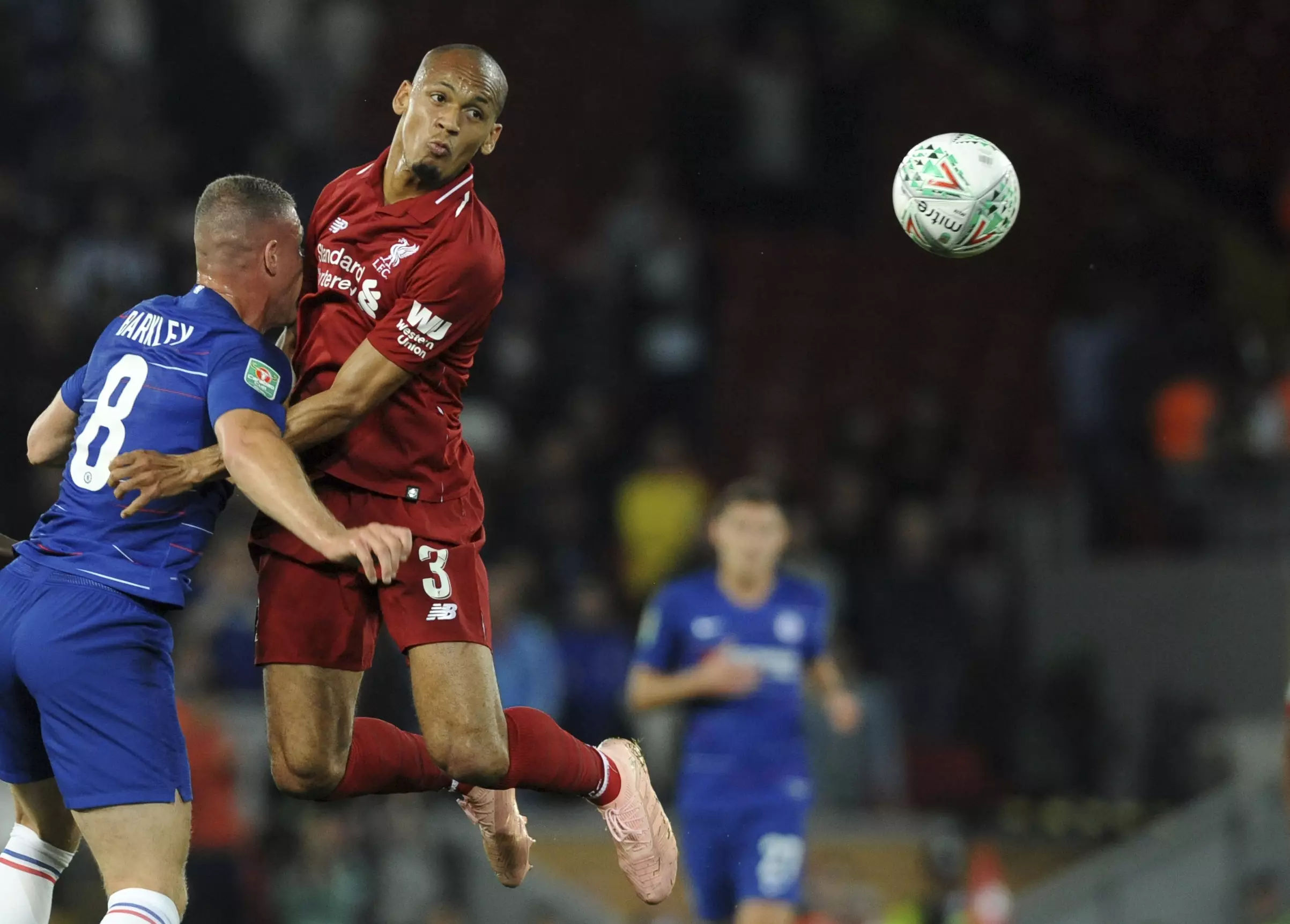 Fabinho in action for Liverpool. Image: PA