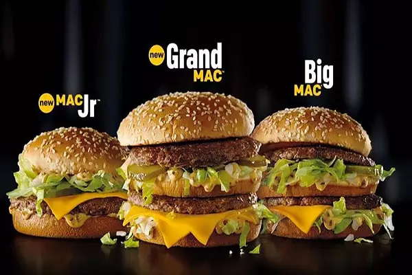The Big Mac, Grand Mac, and Mac Junior.