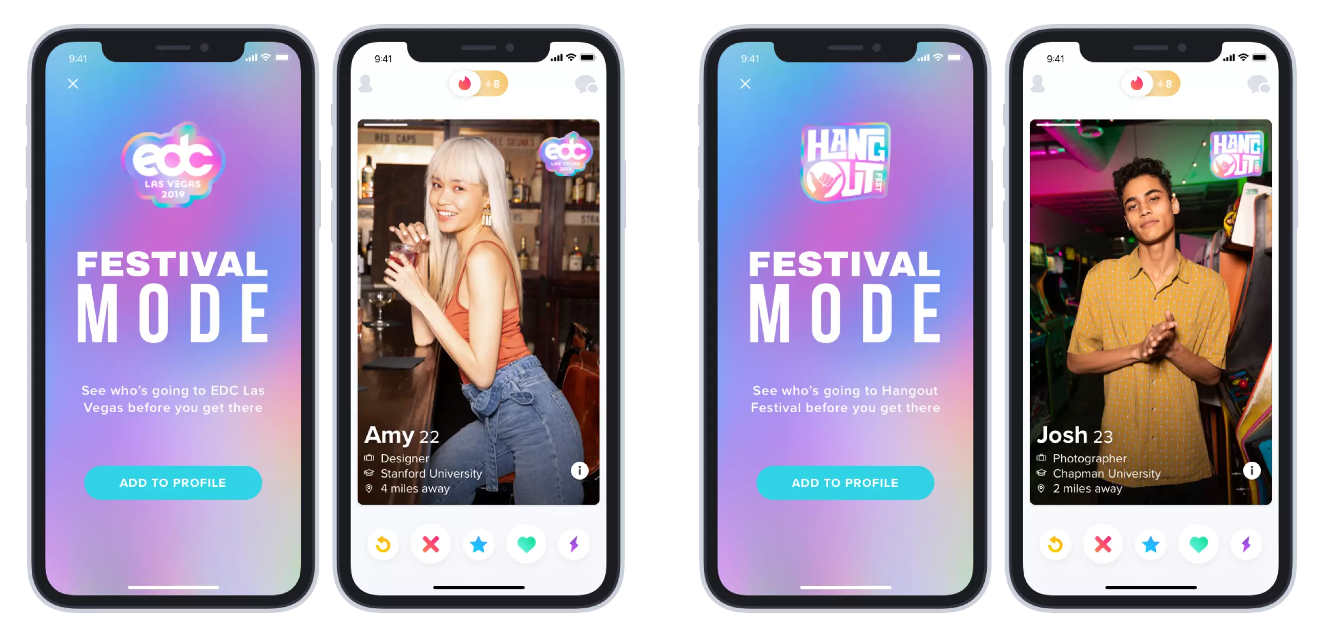 The new feature will allow users to meet up at a selection of festivals in the UK and US.