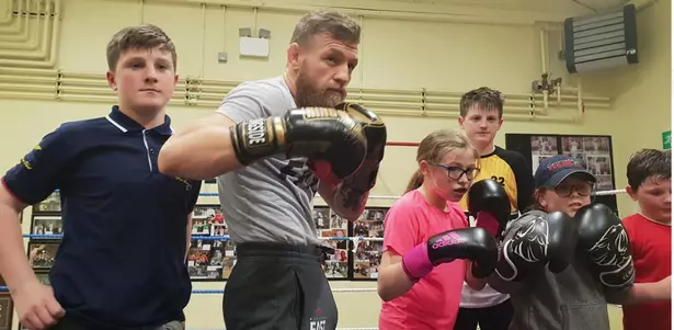 Conor McGregor at the boxing club.