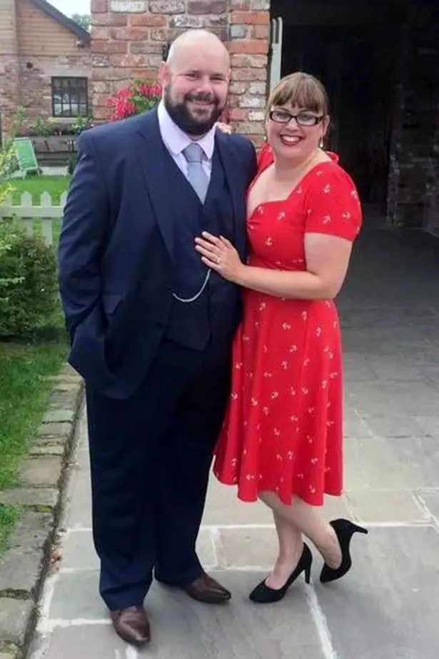 Caroline and Ben before their weight loss.