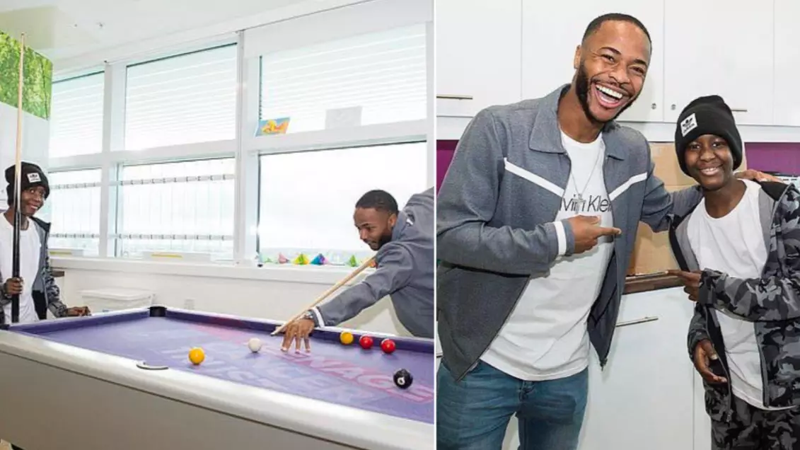Raheem Sterling Spends Day Off To Cheer Up His Bravest Fan In London Hospital 