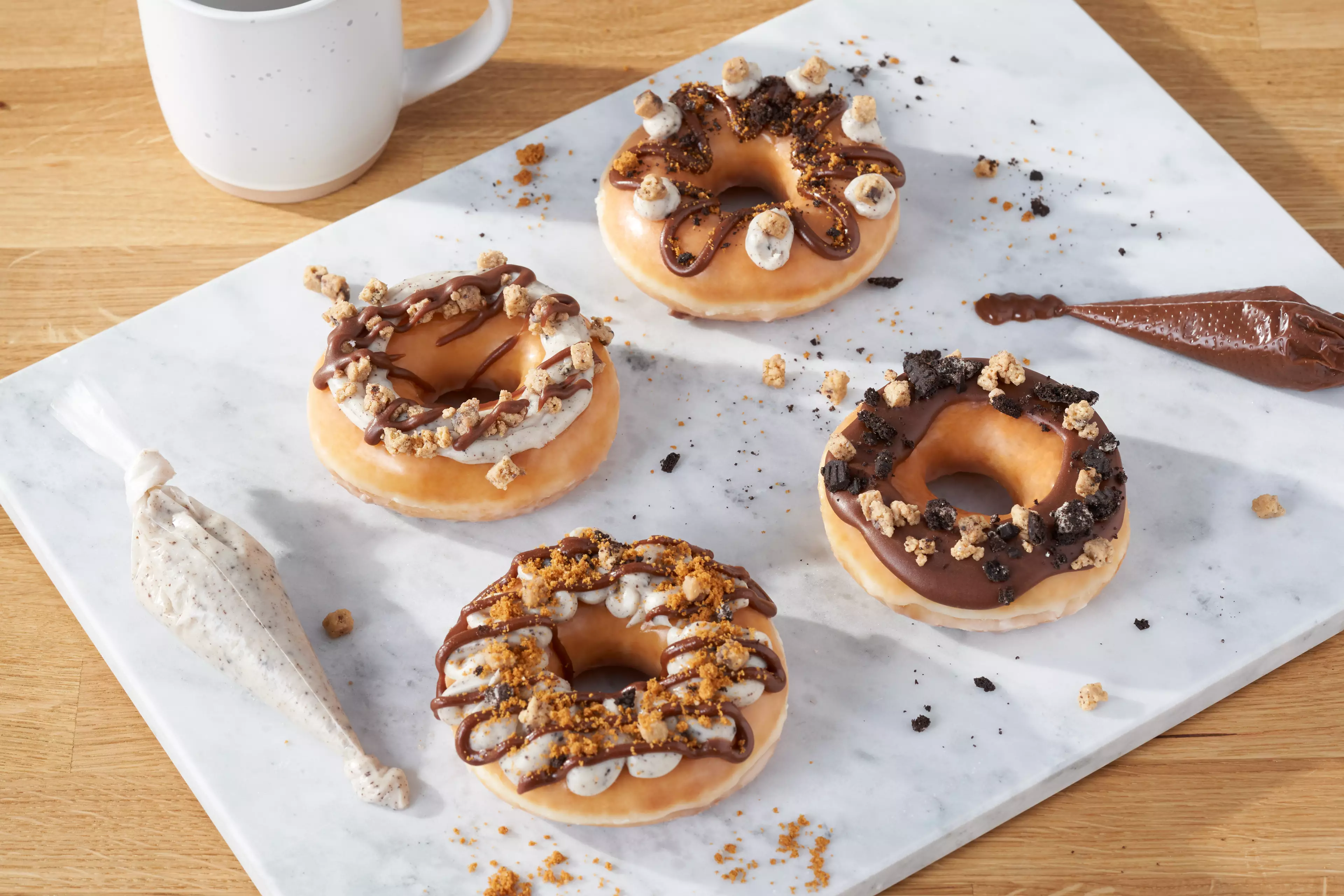 You can make your own versions of the classic cookies and kreme doughnut (