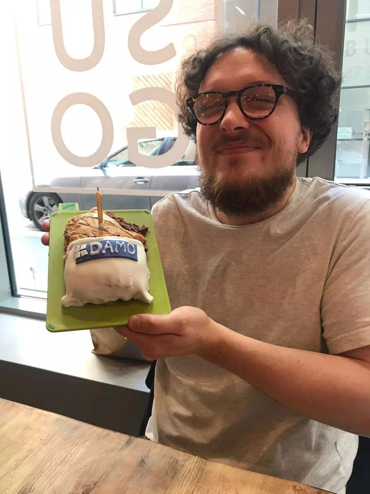 Our Damo clearly made up with his cake.