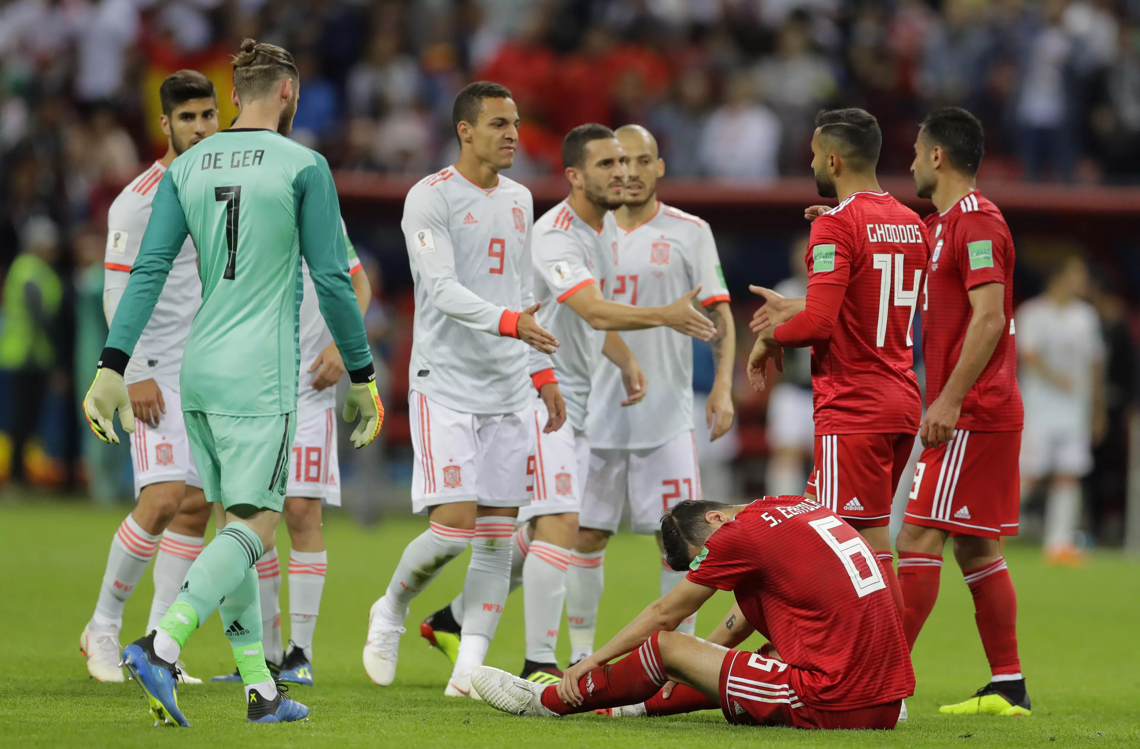Spain could consider themselves a little lucky to beat Iran. Image: PA Images