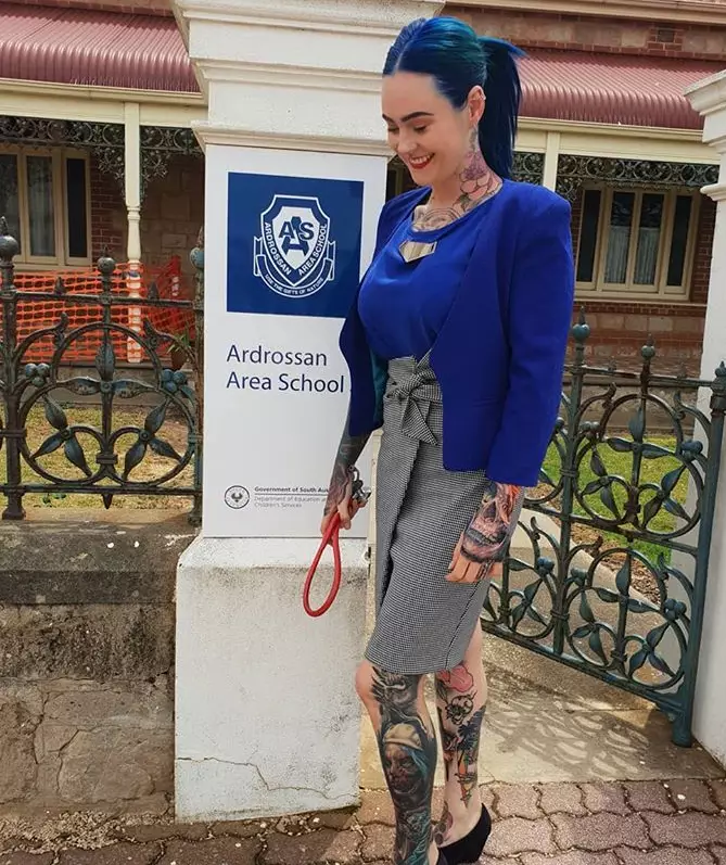 Dr Gray believes she is the 'world's most tattooed doctor'.