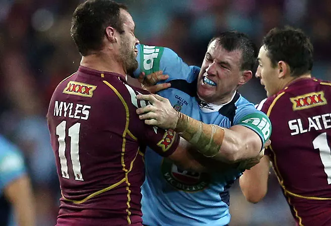 Paul Gallen's infamous punch-up with Nate Myles.