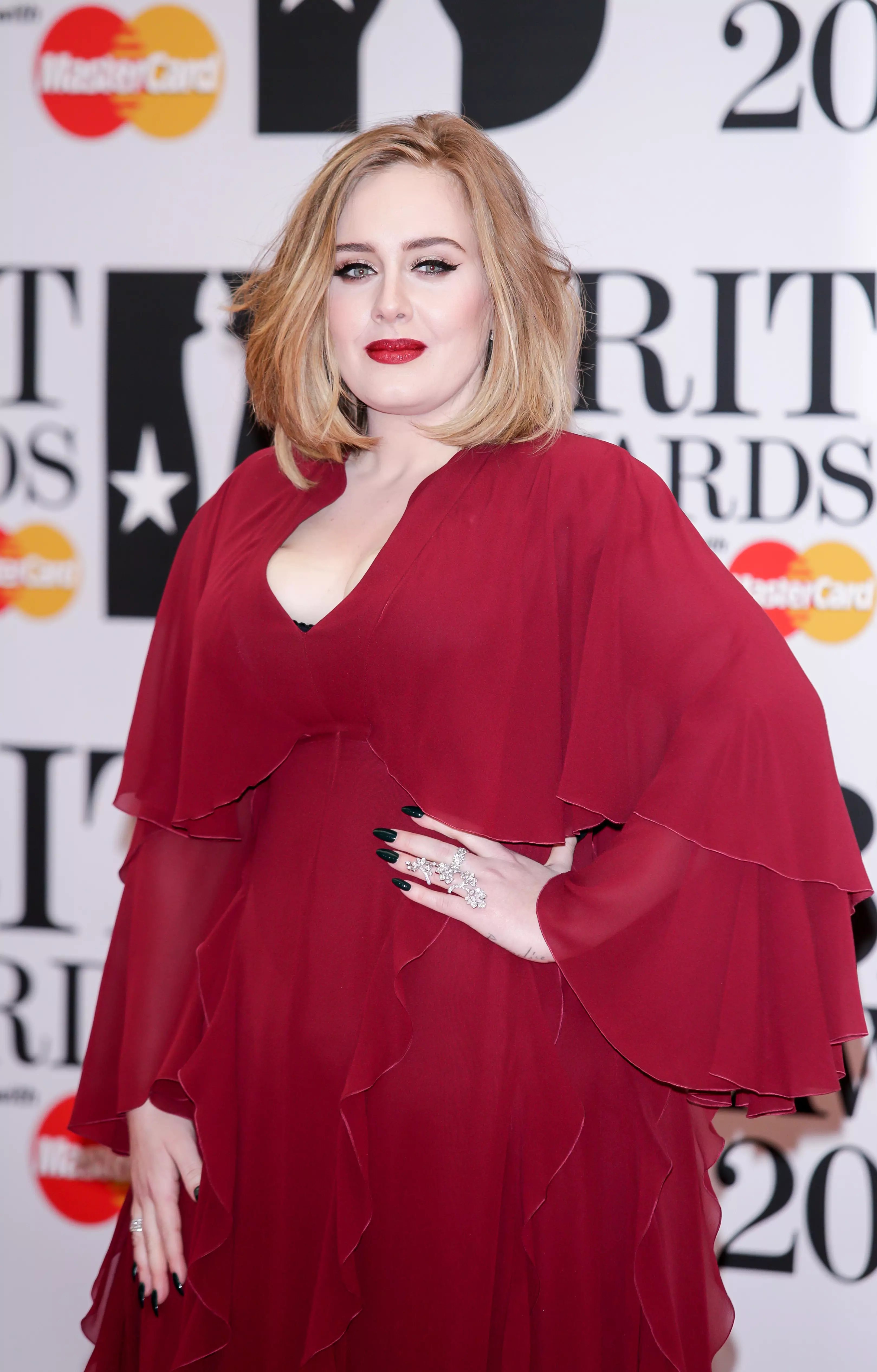 Adele back in 2016 at the BRIT awards.