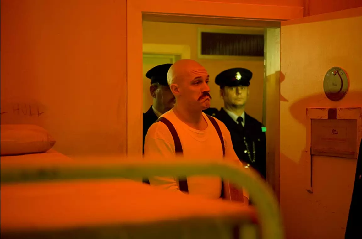 Tom Hardy playing Charles Bronson.