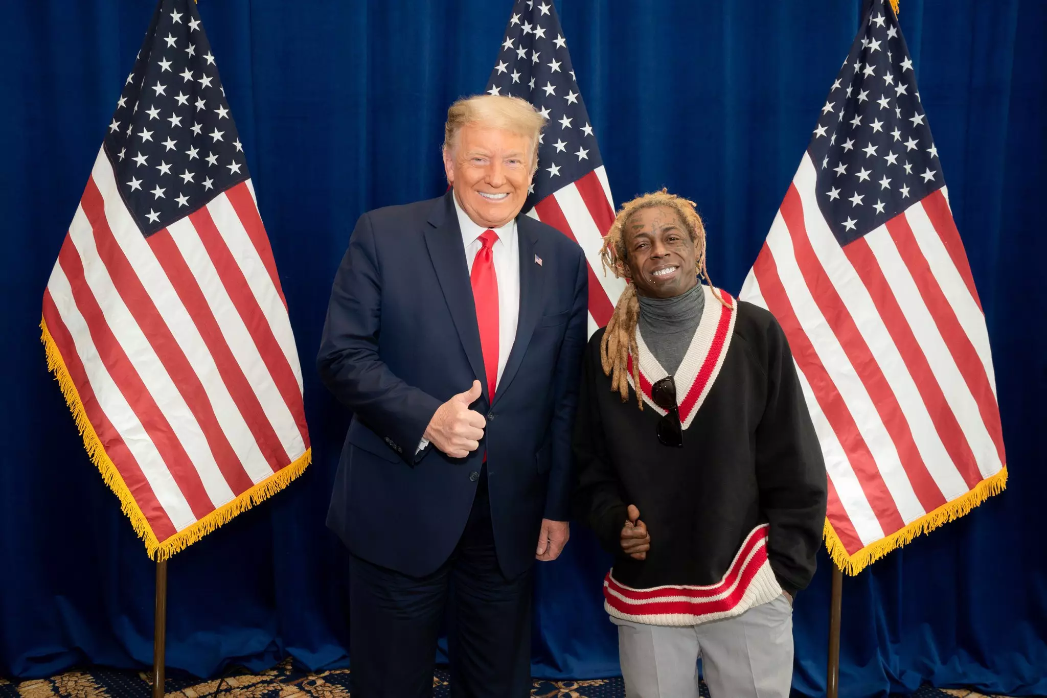 Lil Wayne tweeted a picture of himself with Donald Trump prior to the November election.