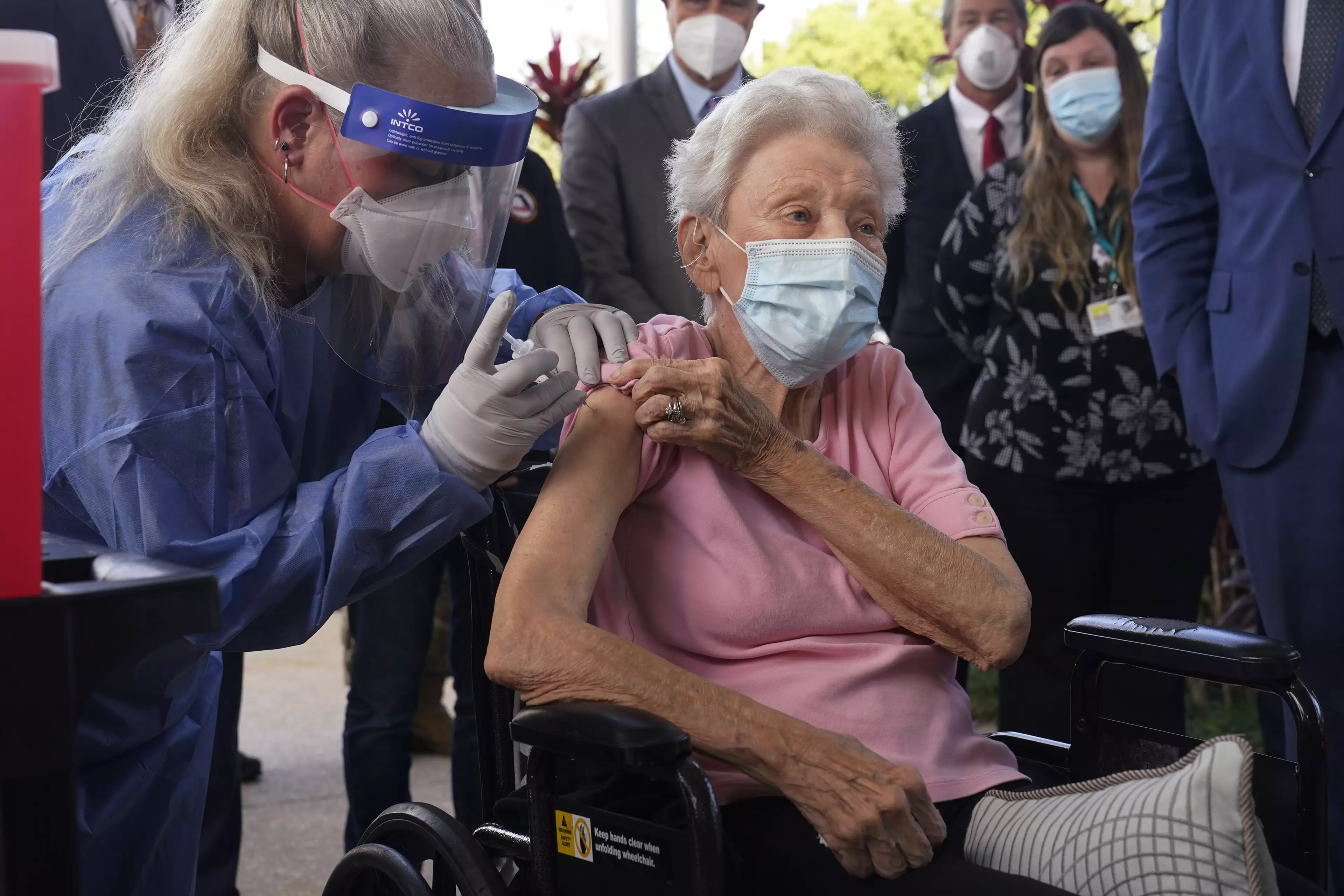 The elderly are first in line for the vaccine (