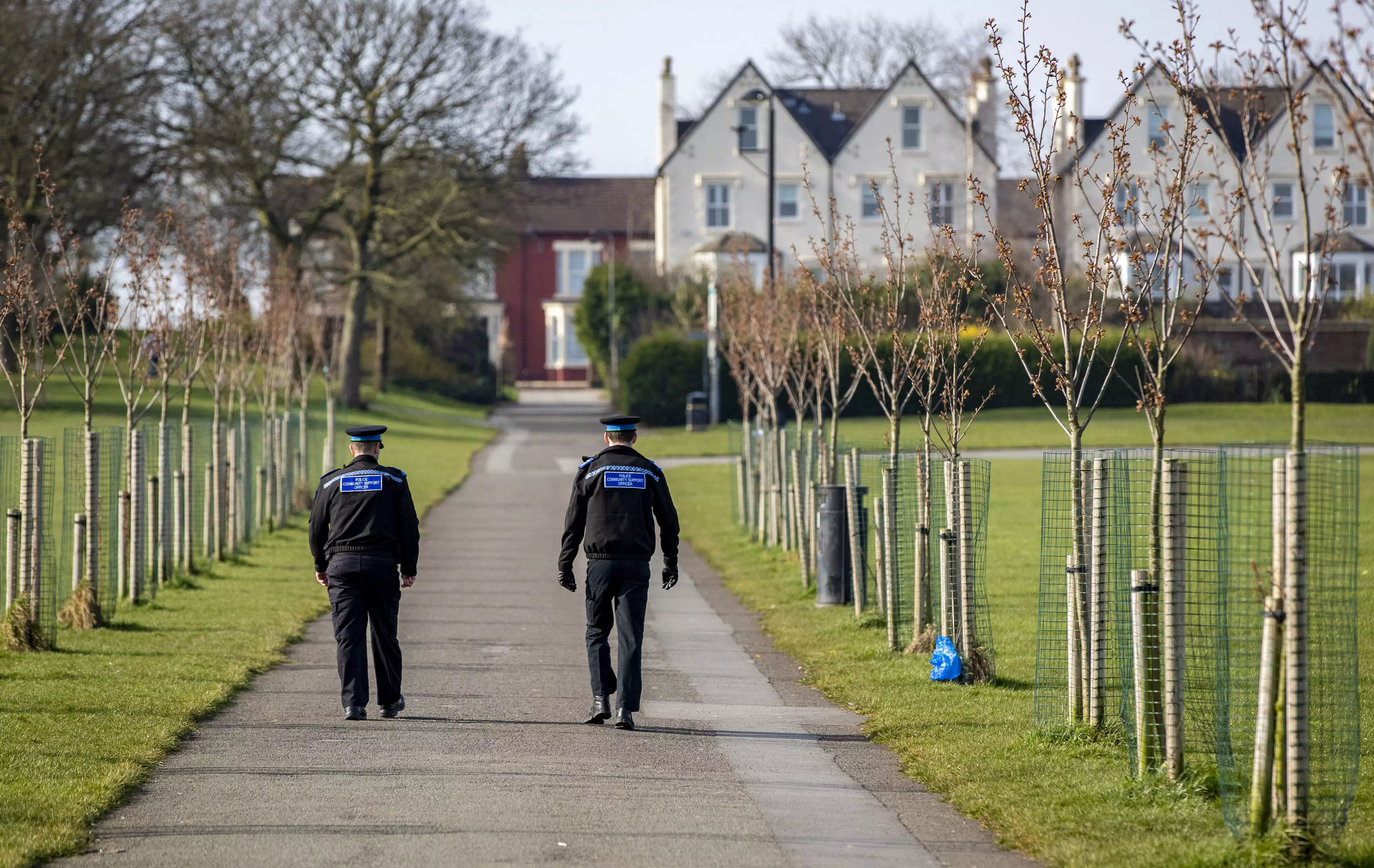 Police are patrolling parks to ensure people are keeping the rules (Credit:PA) 