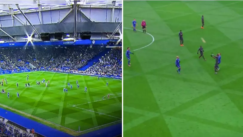 People Are Struggling To Watch Leicester vs Chelsea Because Of The Pitch Patterns