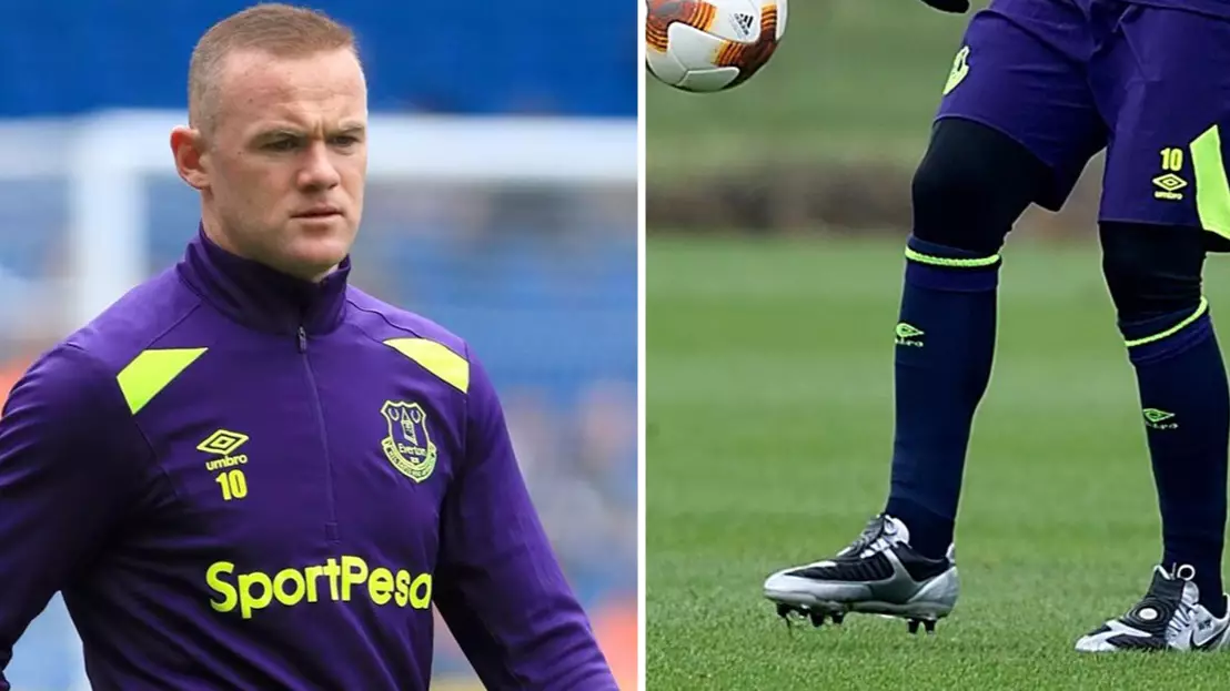 Wayne Rooney Turns Up To Everton Training In Another Pair Of Throwback Boots 