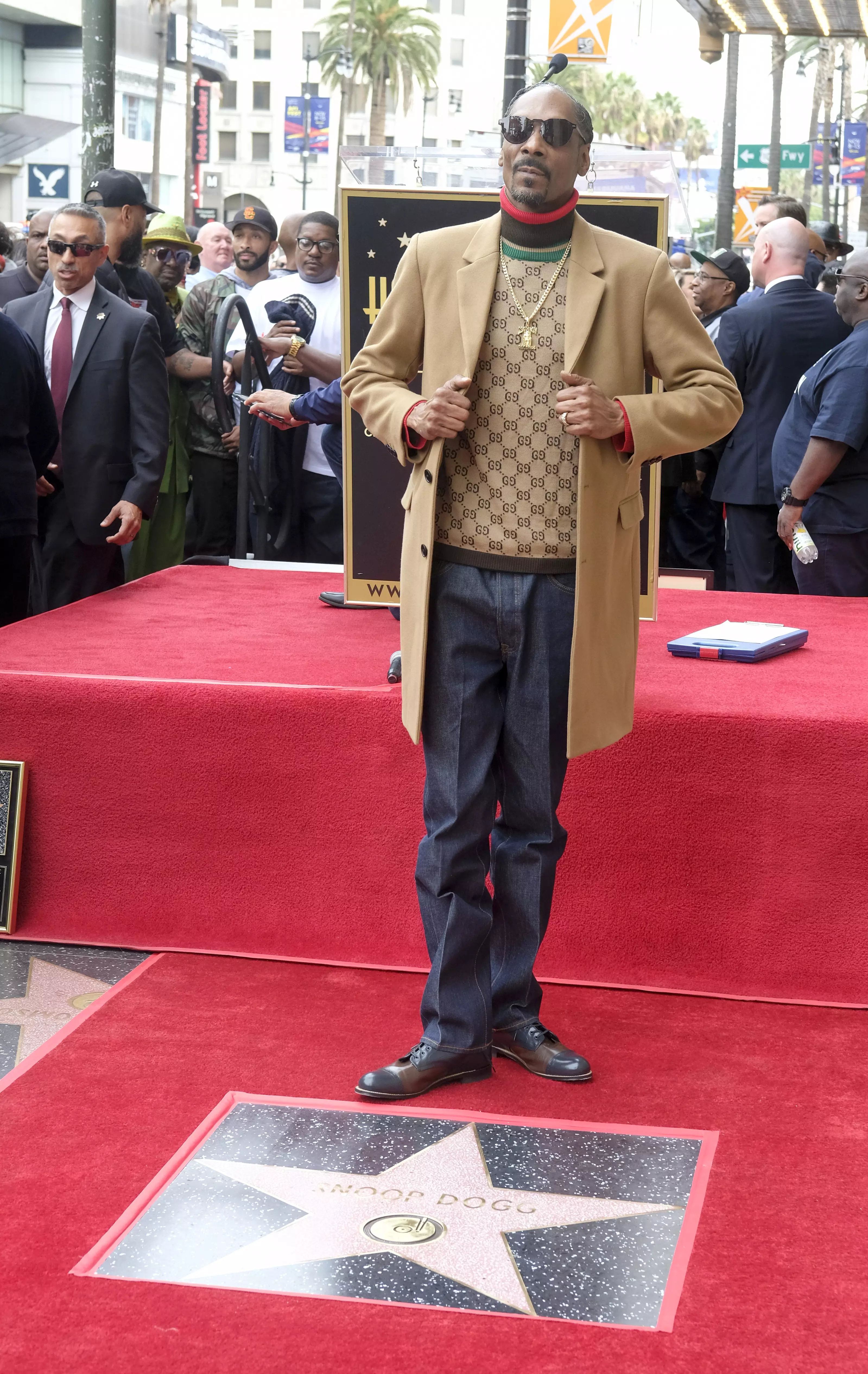 Snoop Dogg at the Hollywood Walk of Fame.
