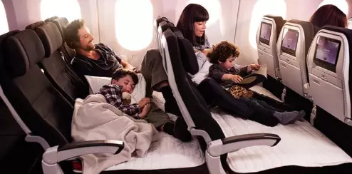 The Skycouch seats are ideal for travelling parents.