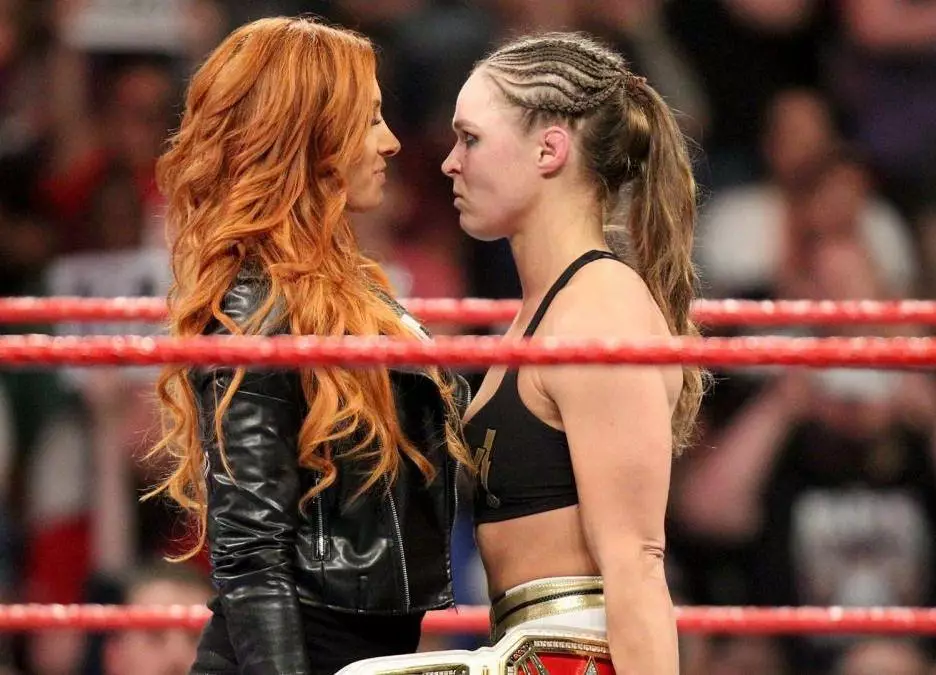 Becky Lynch and Ronda Rousey.