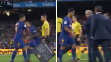 What Happened When Luis Suarez Got Subbed Off For Barcelona 