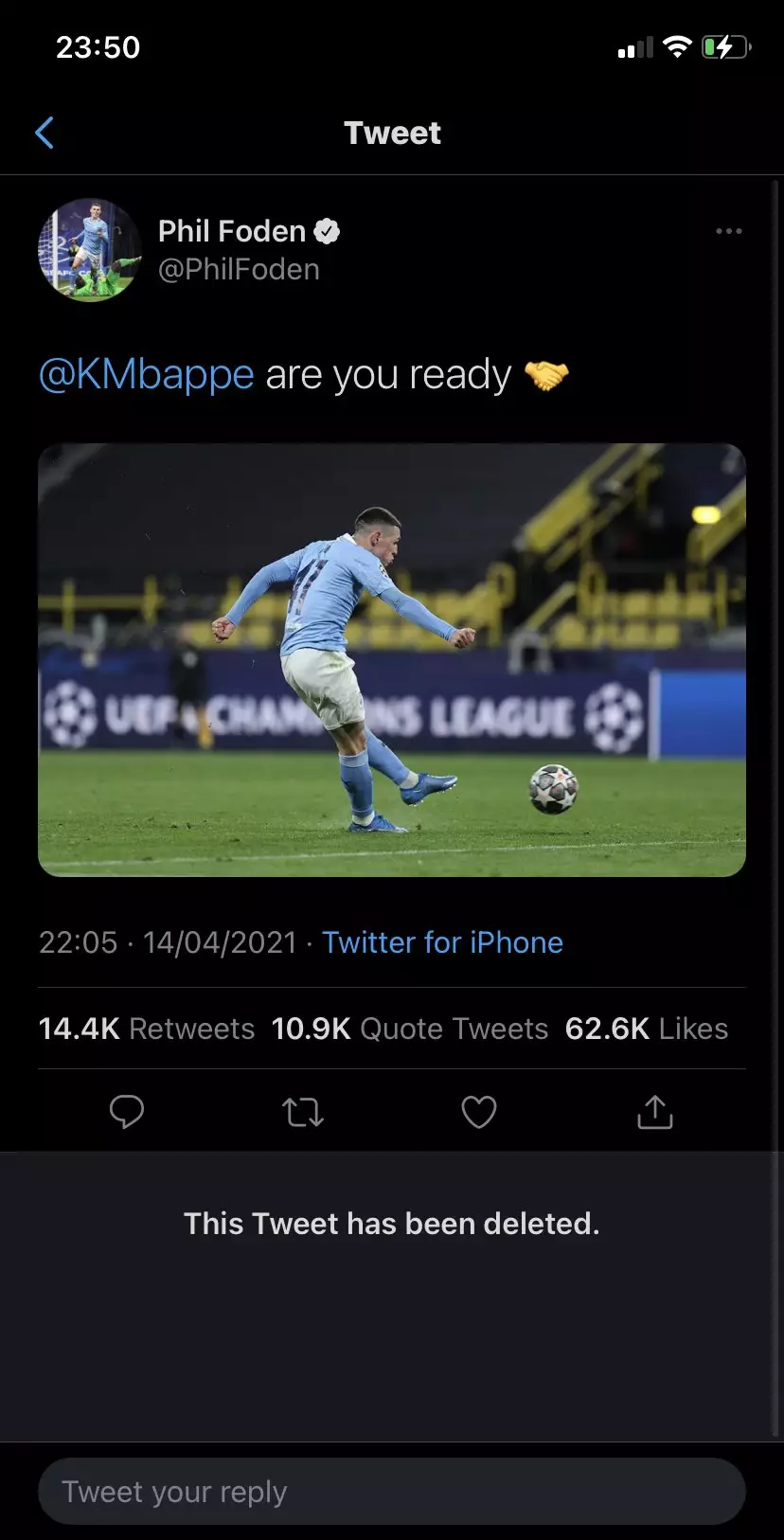 Image: Twitter/Phil Foden
