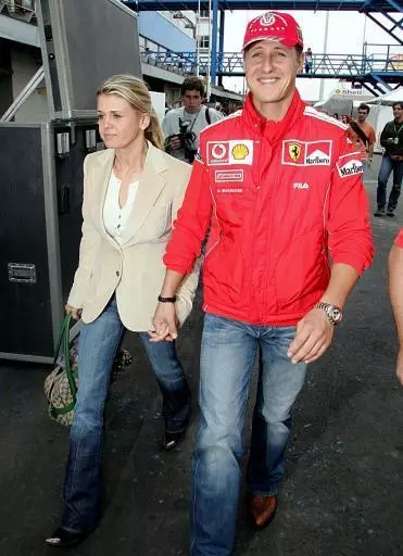 Michael Schumacher and his wife Corinna before the accident.