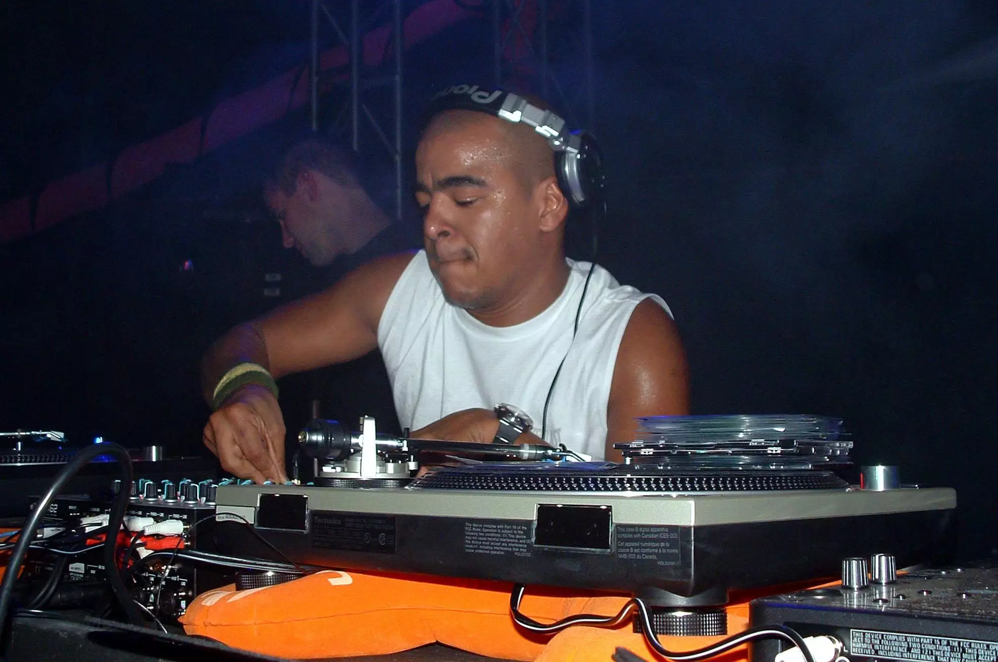 Morillo djing at the Ultra Music Festival, which was held at Bayfront, in Miami back in 2004.