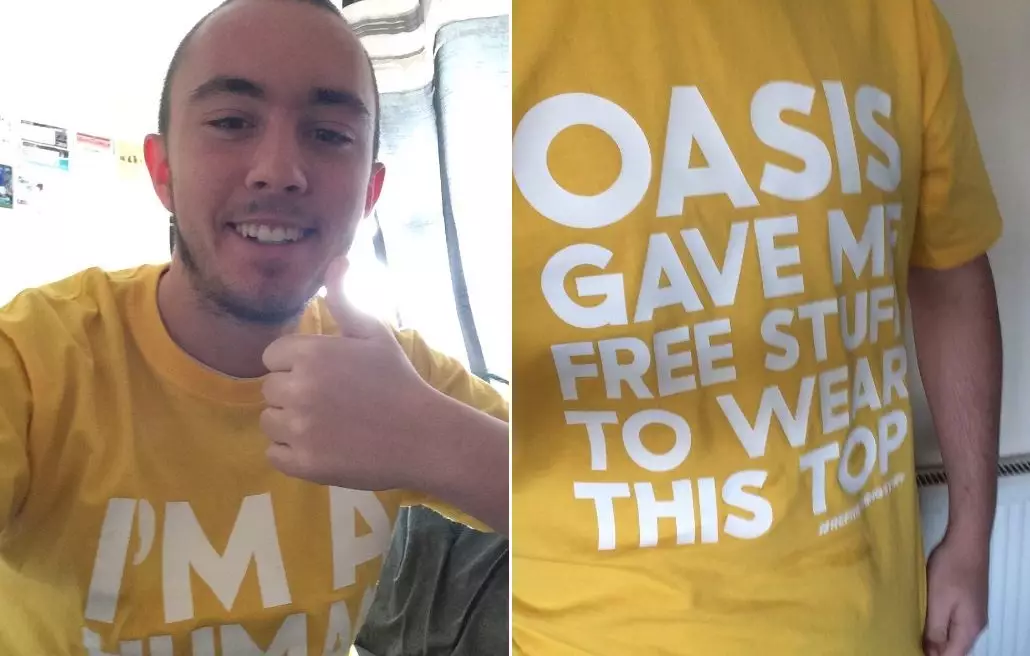 Lad Goes To Extreme Lengths To Get Free Bottles Of Oasis