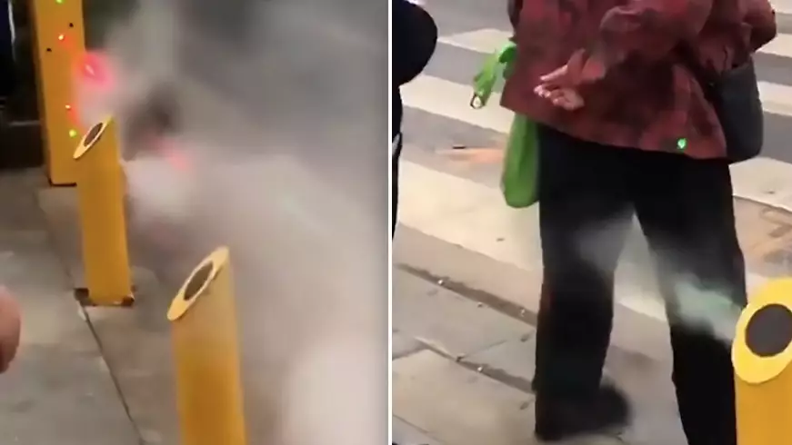 China Punishes Jaywalkers By Spraying Them With Water For Crossing At Red Lights