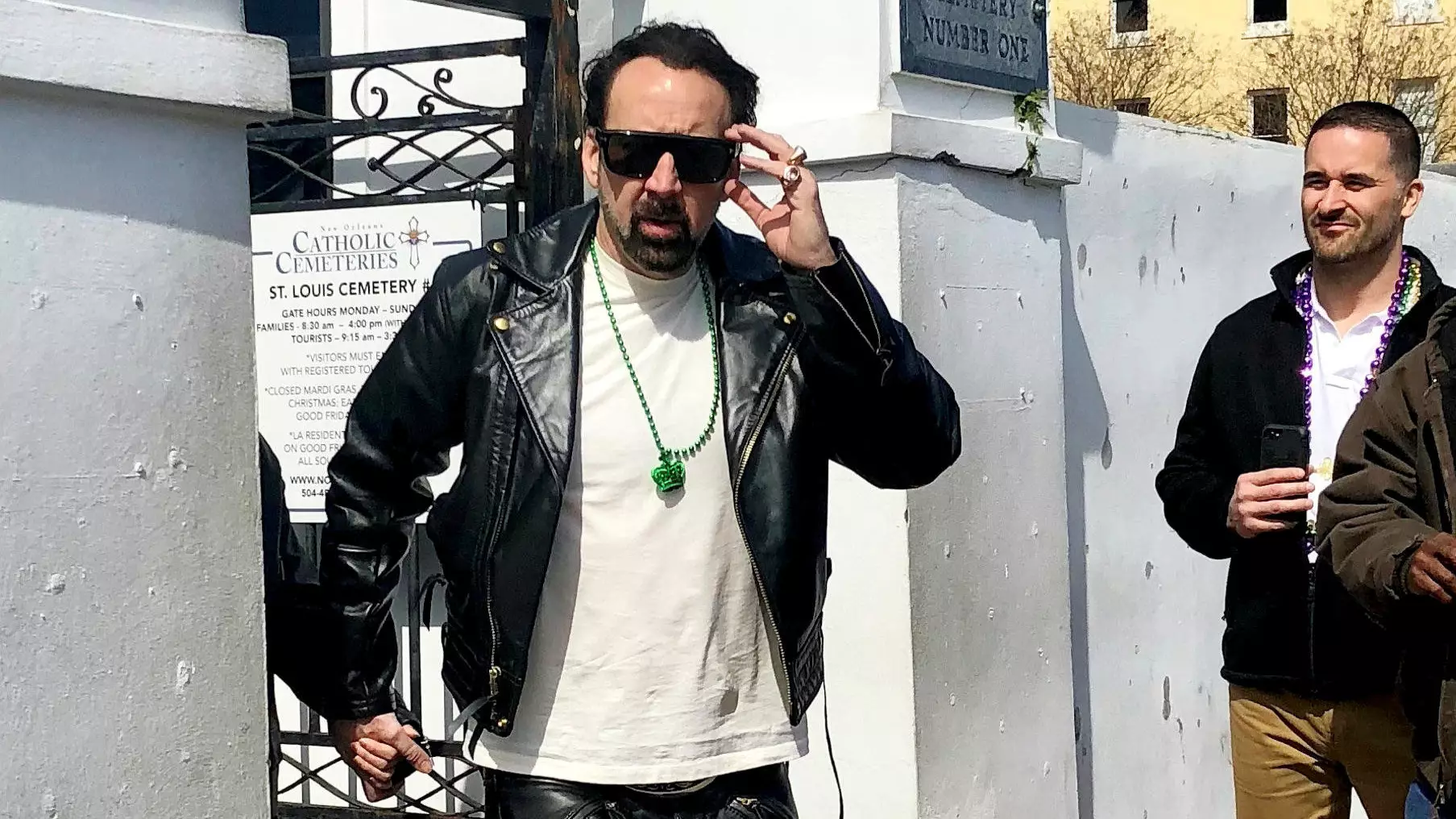 Nicolas Cage Visits His Tomb In New Orleans With Mystery Woman