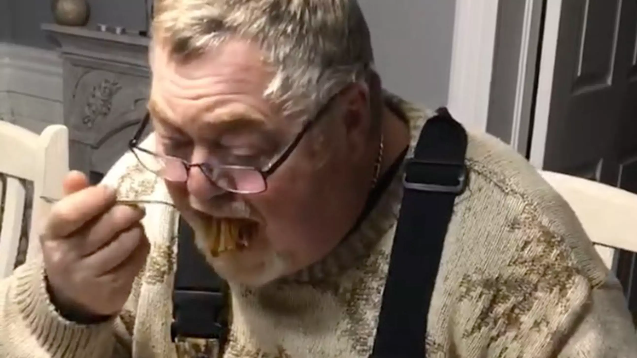 Man Goes Viral After Using Scissors To Eat Spaghetti 