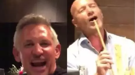 Alan Shearer Filmed Singing Into His Breadsticks On Boozy Night Out