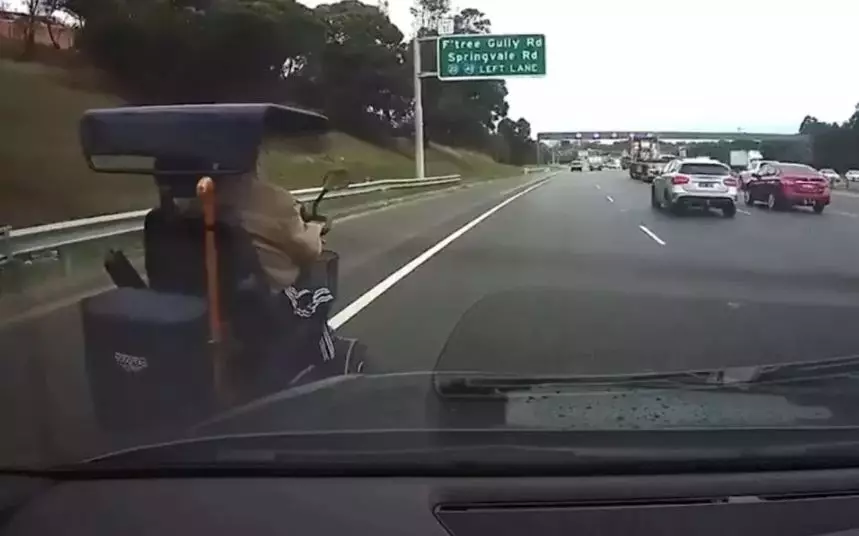 Mr Bromley told the man to get off the freeway to which he replied 'fuck off'.