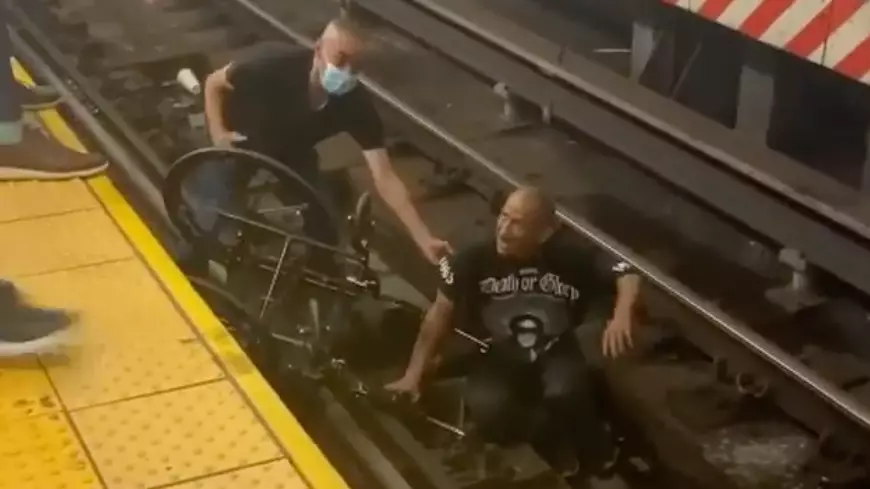 Good Samaritan Rushes To Save Man In Wheelchair Who Fell Onto Train Tracks