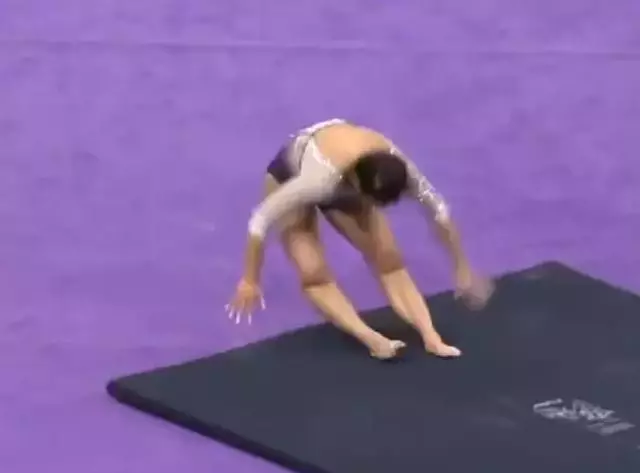 Another young gymnast wasn't so lucky.