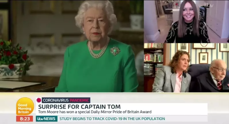 Even Lizzie has paid tribute to Captain Tom.