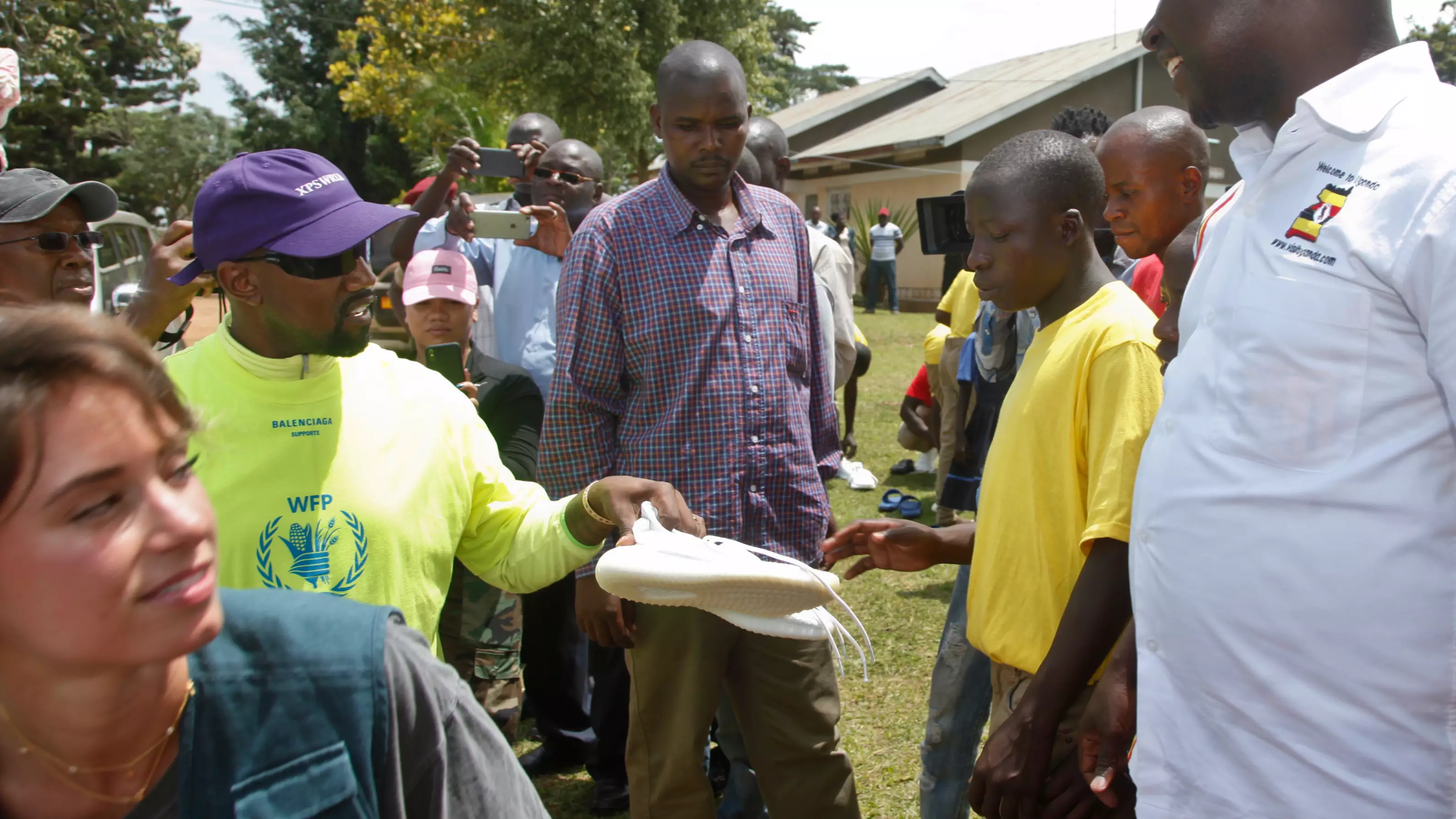 Kanye West Faces Backlash After Giving Out Yeezys To Ugandan Kids